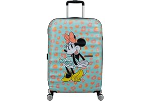 American Tourister Wavebreaker Disney FL - Spinner M, Koffer, 67 cm, 64 L, Mehrfarbig (Minnie Pastel Dots)