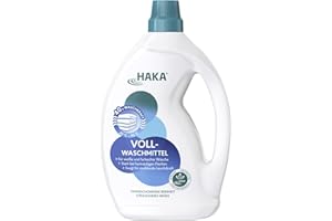 ‎HAKA HAKA Vollwaschmittel flüssig, 2 L (40 WL), kraftvolle Fleckentfernung für strahlend weiße & farbechte Wäsche, Universalwaschmittel, hygienische Frische, vegan, hautfreundlich