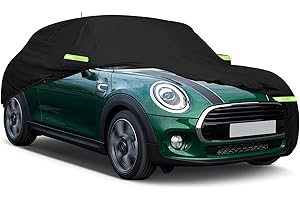 SOEKODU Telo Copriauto, Impermeabile Copriauto Sostituzione per Mini Cooper 3 Portes 2000-2022, 300D Tutte Condizioni Atmosferiche Copertura per Auto con Porta con Cerniera e Cinturino Antivento