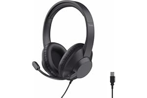 Trust Roha II Max USB Cuffie con Microfono Leggere Over-Ear, Auricolari con Filo 1,80 m, 85% Plastica Riciclata, Headphones Cablato per PC Portatile Computer Laptop Mac Ufficio Teams Zoom, Nero