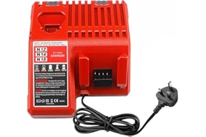 WAITLEY Rapid Charger Replacement for Milwaukee M-12 M-18 Lithium Ion Battery 48-59-1812 48-11-2420 48-11-1815 48-11-1840 48-11-1841 48-11-1850
