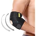 Elbow Brace for Tendonitis, Adjustable Elbow Support with Dual-Spring Stabiliser, Breathable Elbow Strap for Golfers Elbow, Tennis Elbow, Arthritis, Sports Injury and Provides Support