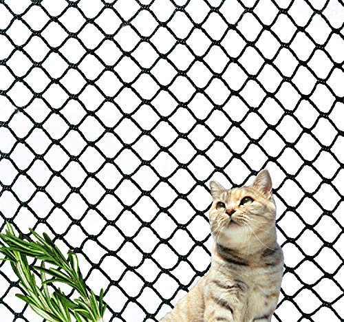 Kingt Filet de Protection Universel Filet de sécurité en Nylon pour balcons, terrasses, Portes et fenêtres Blanc 2m x 3m (Noir)