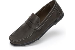 Rusffes Men's Loafers Flat Slip-on Driving Shoes Breathable Casual Moccasin Shoes
