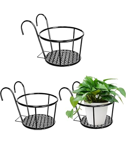 Blumentopfhalter Weiß, 16 Cm Durchmesser – Mit Rundhaken, Für Wandmontage Von Blumenampeln