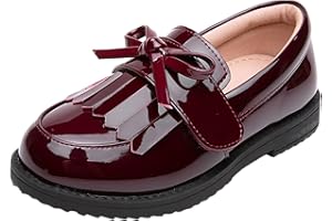 RISMART Niña Vestido Zapato Chico Ponerse Oxford Boda Iglesia Microfibra Escuela Uniforme Mocasines