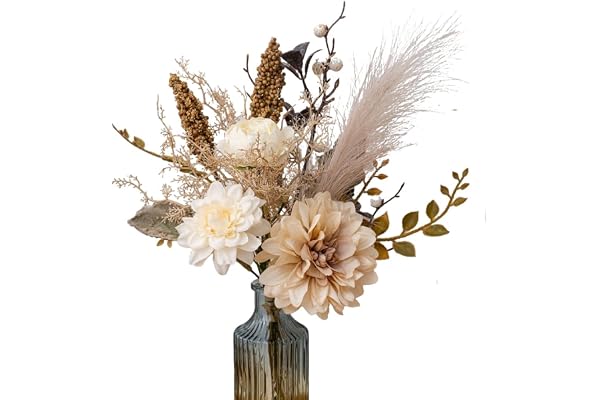 EAHAUCIR Konstgjorda höstblombuketter, falska blommor i vas silkesblommor arrangemang med höstblommor stjälkar, för heminredning inomhus bordsuppsats bordsdekorationer