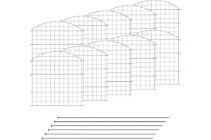 ‎VERDOBA VERDOBA Teichzaun Gartenzaun Komplettset - Metall 10 Zaunelemente - Zaun für den Garten, Gitterzaun Set Oberbogen - für Hunde (10x Oberbogen, Anthrazit - RAL 7016)