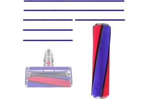 JIDRMC Miękka głowica rolkowa szczotka zapasowa do Dyson V6 V7 V8 V10 V11, miękki wałek do akcesoriów Dyson, z 6 paskami filcowymi, nadaje się do odkurzacza Dyson Soft Velvet