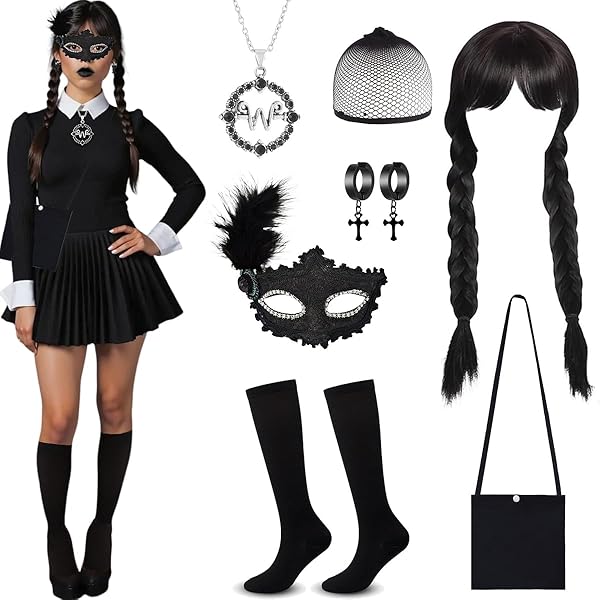Funidelia | Morticia Addams Kostuum Voor - the Addams Family voor vrouwen Kostuum voor Volwassenen Accessoire verkleedkleding en rekwisieten voor Halloween, carnaval & feesten - Maat L Funidelia | Morticia Addams Kostuum Voor - the Addams Family voor vrouwen Kostuum voor Volwassenen Accessoire verkleedkleding en rekwisieten voor Halloween, carnaval & feesten - Maat L