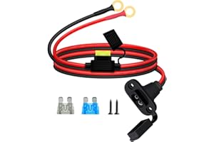 YINGAYOU SAE Stecker mit Kabel 12AWG SAE Anschluss Kabel mit wasserdichte Abdeckung 12V 24V Reines Kupfer O Ring 8mm Die Schnellverbindung (12AWG, 0.6 m)