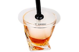 TMKEFFC Smoking Gun Cup Cover for Cocktail Drinks Smoking, Smoke Infuser Lids Suitable for Wine-Cups Goblet Glasses Tumblers Mugs Bowls Diameter Below 4.7 Inches
