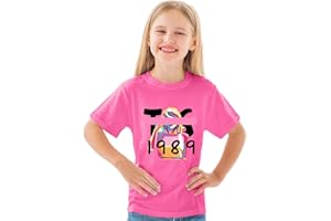 Ficlwigkis Taylor T Shirt Girls Clothes Girls' t-Shirts Short Sleeve T-Shirt 1989 Taylor Merchandise Girls T Shirts Taylor Clothes for Girls
