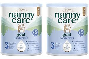 Nannycare Goat Based Toddler Milk – Stage 3 (From 1-3 Years) | Baby Powder Made from Whole Goat Milk | Nutritionally Complete Formula for Combination or Bottle Feeding – 800g (2 Pack)