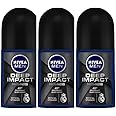 Nivea MEN Deep Impact Freshness Deodorant Roll-On, for Men, 50ml (Pack of 3)