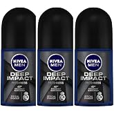 Nivea MEN Deep Impact Freshness Deodorant Roll-On, for Men, 50ml (Pack of 3)