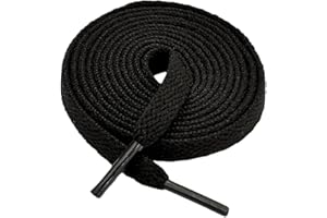 knardo Trainers Shoe Laces, 8mm Wide Flat Shoelaces, Perfect ShoeLaces for Trainers. Ideal Replacement Shoe Laces for converse, vans and Walking Shoes