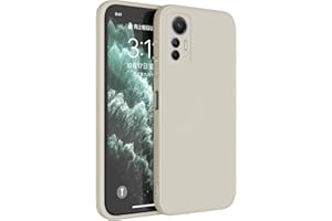 Topme Funda para Xiaomi MI 12 Lite 6.55" Carcasa Caja Case Estuche, Funda Protectora de Piel de Silicona TPU - Blanco Antiguo