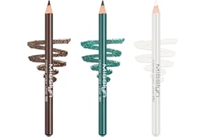 Misslyn Matita per Occhi senza Sbavature, Set da 3 per Trucco a Tinta Intensa e Colorata - Set da 3