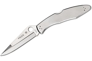 Spyderco Messer Plain, Police C07P Unisex Adulto, Grigio (Grau), Standard
