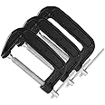 3 PCS C-Clamps, 4 Inch C-Clamp Set, Heavy Duty Steel C Clamp Industrial Strength C Clamps for Woodworking, Welding, and Building