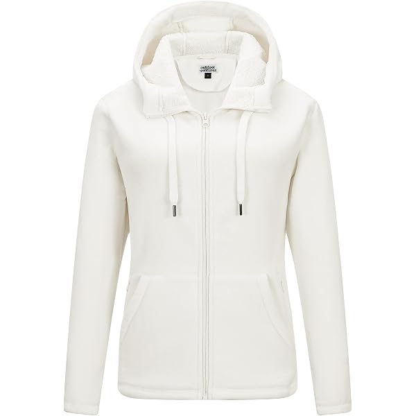 Soneven Veste Polaire Femme à Capuche – Blouson Zippé Chaud & Léger, Grande Taille, Pour Randonnée, Ski, Running, Outdoor Hiver – Respirante & Confortable