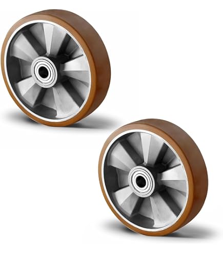 SETTBFB100P2G2B32 Rollensatz – 2 Lenkrollen + 2 Bockrollen, Ø 100 Mm, PP/TPR, Kugellager, Traglast 405 Kg