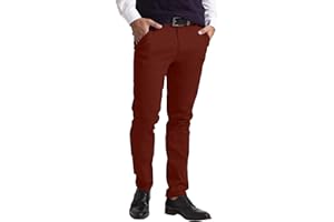westAce Mens Chino Trousers Slim Fit Stretch Twill Casual Pants