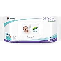 Himalaya Gentle Baby Wipes, 72 Wipes,White