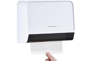 Modundry Dispenser Carta Asciugamani a Parete, Distributore Salviette Carta Bagno da Muro, Commerciale, Può Contenere Fino A 200 Fogli, Bianco