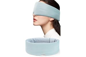 Aosun Sleep Mask, 100% Blackout Eye Mask for Women and Men, Eye Mask for Sleeping with Adjustable Strap, Large in Size, Blindfold for All Night Sleep