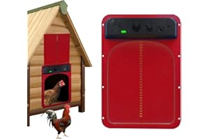 YEKUYEKU Automatic Chicken Coop Door, Automatic Chicken Door, Chicken Coop Door, Light Sensing Chicken Door, chicken door opener for Farmhouse, Garden, Patio