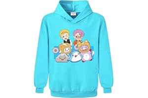 Minhuaha Foxy and Boxy Hoodie Girls Boys Cartoon Prints Cotton Jumper Unisex Kids Sweatshirts