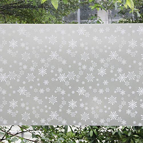 The Cheers 45*200CM Glass Film Sticker Waterproof For Frosted Privacy Bedroom Bathroom Window (Snowflake)
