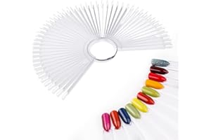 Alle's 50 pcs Nuancier Ongle,Transparent Présentoir de Couleurs pour Faux Ongles,Éventails d'Affichage pour Nuancier d'Ongles,Presentoir Ongles Nuancier Vernis Semi Permanent