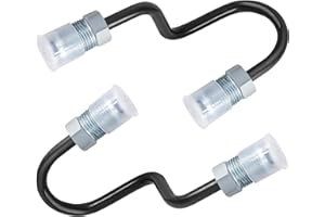 KOOLEVER 2PCS Rear Brake Pipes Car Brake Hoses 100mm, 1K0611763E for VW Golf MK5 MK6 Passat CC B6 Beetle Touran Skoda Superb MK2 Audi A3 RS3 TT RS, 1K0611763F 1K0611764L 1K0611764M