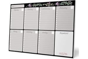 Grupo Erik - Bloc Notes A4 Lily&Val, Semainier | Sous-Main Bureau, Planner Hebdomadaire | Papeterie de Bureau, To Do List, Blocs Mémo, Fournitures Scolaires