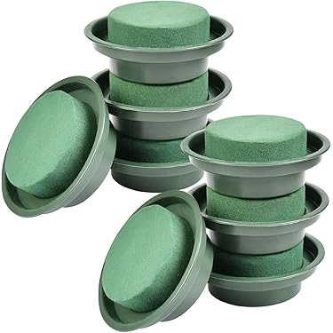 24 Stuks Mini Steekschuim, Ronde Bloemschuimblokken met 24 Stuks Mini Steekschuim, Ronde Bloemschuimblokken met