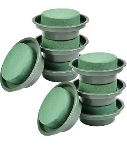Set 8 Cilindri Schiuma Per Fiori ELES VIDA - 8x5 Cm, Verde, Per Composizioni Floreali