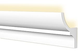 ETERNAL PARQUET CORNICE A SOFFITTO con predisposizione LED 40x70mm in POLIMERI - Polistrutturato (prezzo al metro)