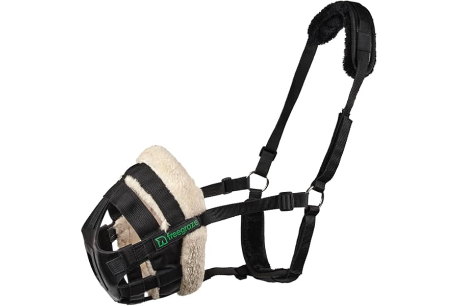 Shires FreeGraze AirFlow Grazing Muzzle - Black Full