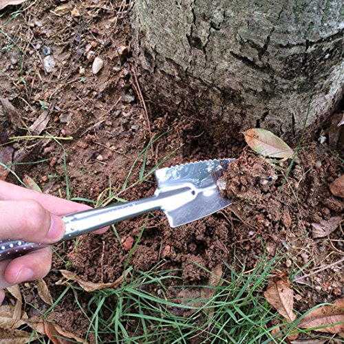 bluesnail 3 Pack Mini Garden, kleine Schaufel Rechen Spaten Metall Garten Werkzeug für Pflanzen Getopfte Blumen - 9