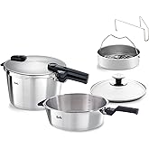 Fissler Vitaquick Premium Mat 8+4 Litre D&uuml;d&uuml;kl&uuml; Tencere + Buharda Pişirme Aparatı
