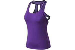 Yimutian Canotte Sportive Donna Fitness Traspirante Girocollo Canottiera Sportiva da Donna per Corsa Allenamento Palestra Yoga