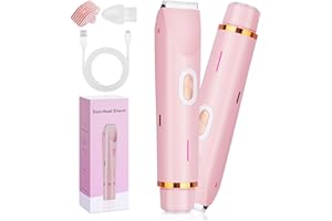 Henakmsl Intimrasierer Für Frauen, Rasierer Damen Intimbereich Dual-Head, 2 in 1 Damenrasierer Elektrisch, Wasserdicht Nass- und Trockenrasierer für Gesicht, Augenbrauen, Bart, Arm, Bein und Bikini