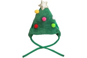 MEISH Christmas Tree Headwear Hat - Cat & Dog - White - S - Polyester - Cartoon Pattern - Christmas Pet Accessory