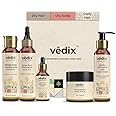Vedix Ayurvedic Hair growth Kit | 5 product Kit | for Dry Hair, Dry Scalp, Curly Hair | Vedix Hair Oil, Shampoo, Serum, Mask, Conditioner Set