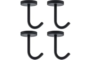 Mooche Decken-Haken,4er Set, Edelstahl Garderobenhaken,6cm Wandhaken Starke Mehrzweckhaken für Lager, Werkstatt & Garten