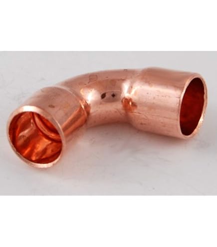 Produktbild von PATIKIL Kupferbogen 90° – 10 Mm Innendurchmesser, 0,8 Mm Wandstärke, 8 Stück, 99,9% Reines Kupfer, Lötfitting
