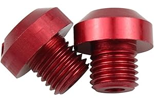 Maodom rétroviseur Moto | Bouchons d'obturation rétroviseur 2 pièces,Bouchons rétroviseurs antirouille à vis M10x1,25, Noir/Bleu/Rouge